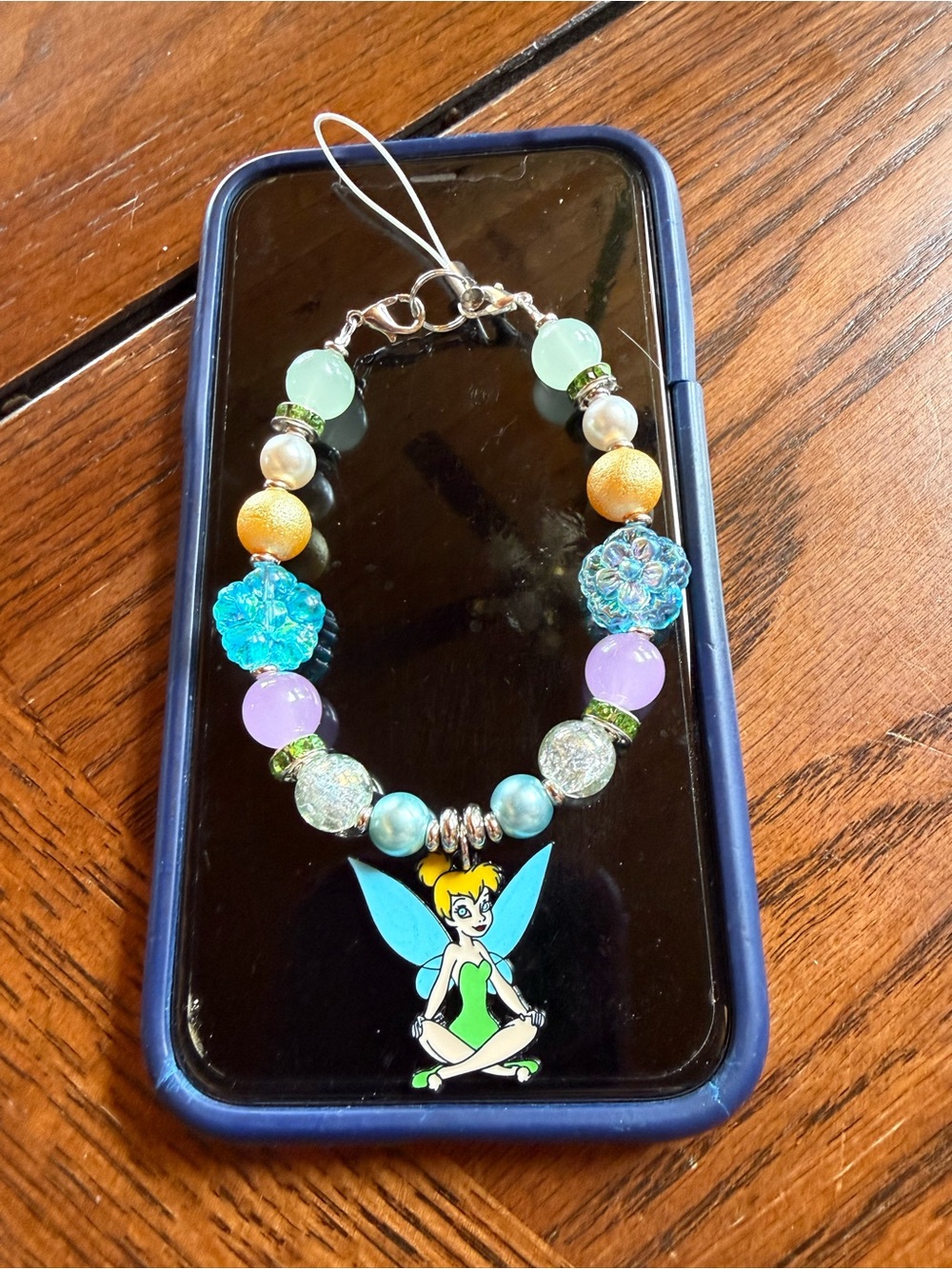 Disneys Tinker Bell Inspired Multicolor Beaded Phone Bracelet